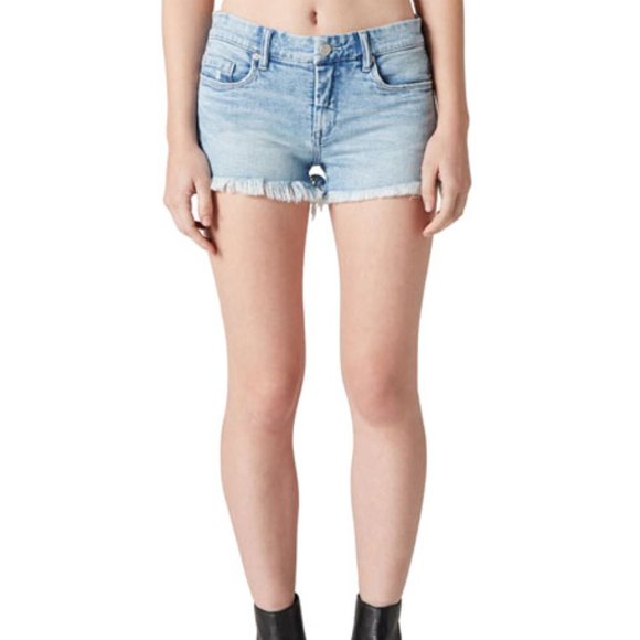 Blank NYC Pants - BLANK NYC Button Fly Distressed Hem Denim Shorts